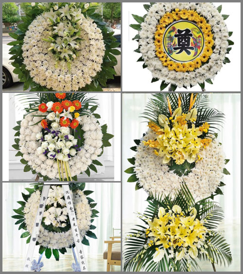 安徽六安市金寨县梅山镇新河村花圈速递